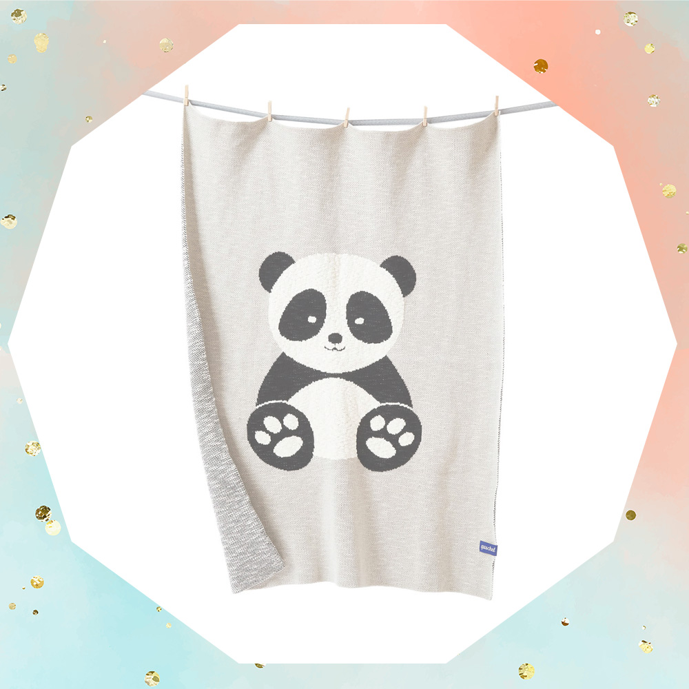 besondere geschenek zur geburt babydecke kuscheldecke panda quschel