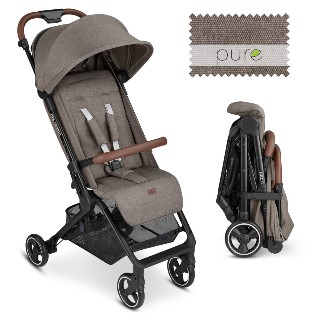 abc design ping two buggy test pure farbe nature braun