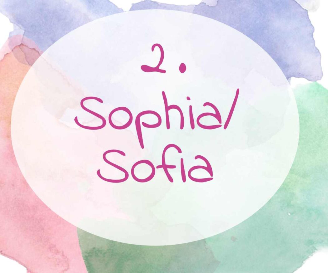 beliebteste vornamen 2022 mädchen platz 2 sophia sofia